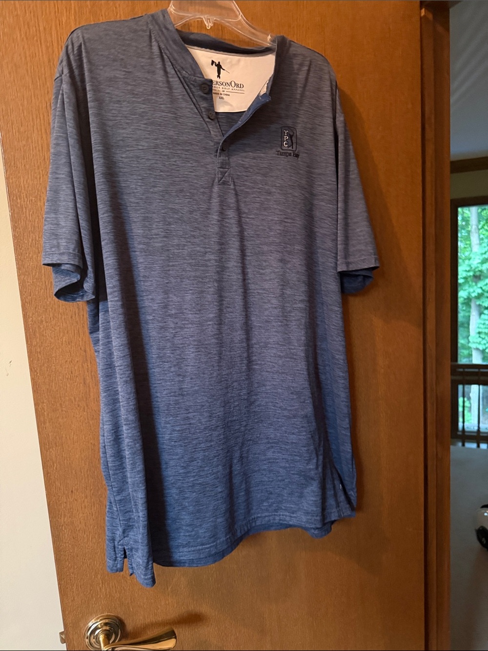 Men's Anderson ORD Blue Heather Short-Sleeve TPC Polo